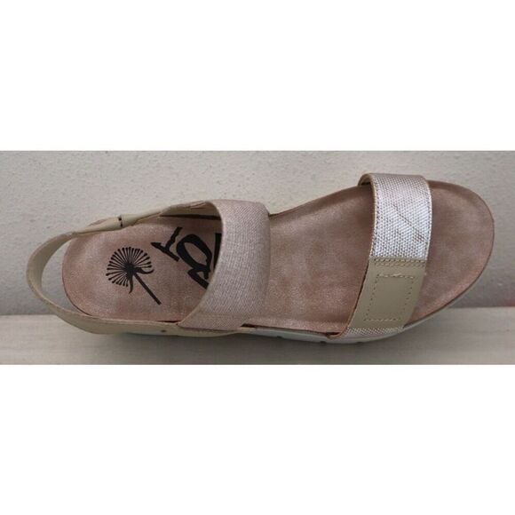 OTBT 10335 Women's Sz 9M Silver Nova Leather Slingback Platform Sandals - Picture 7 of 15